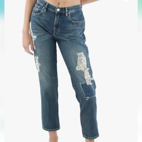 Lauren Ralph Lauren Patchwork Relaxed Taper Comfort Stretch - Picture 1 of 7